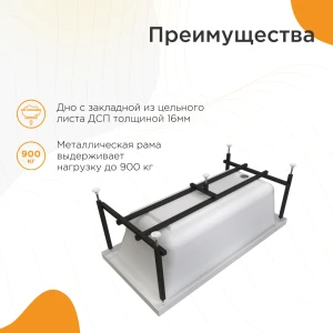 Акриловая ванна Radomir Джоанна 140х70 2-01-0-0-0-252
