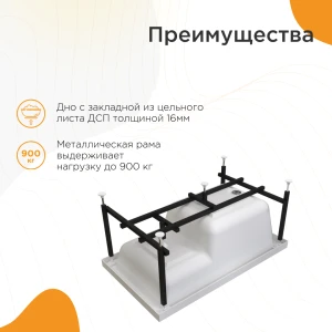 Акриловая ванна Radomir Джоанна 120х70 2-01-0-0-0-253