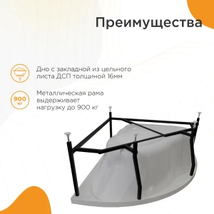 Акриловая ванна Radomir Альтея 125х125 2-01-0-0-1-219Ч