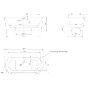 Ванна акриловая KNIEF Wall XS Corner L 165х75 0100-255-L