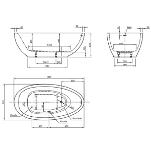 Ванна акриловая KNIEF Boat 185х95 0100-259