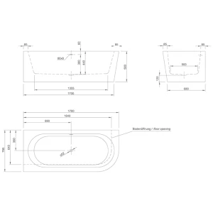 Ванна акриловая KNIEF Wall Corner R 180х80 0100-277-R