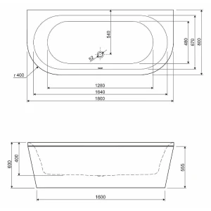 Акриловая ванна Cezares Metauro Wall 180x80