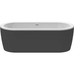 Акриловая ванна Cezares Slim Central 180x80 чёрная матовая