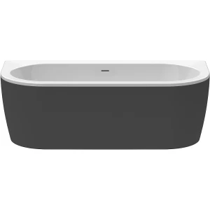 Акриловая ванна Cezares Slim Wall 180x79 чёрная матовая
