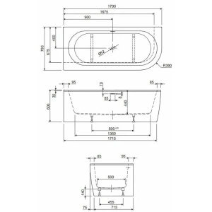 Акриловая ванна Cezares Slim Corner 179x79 L