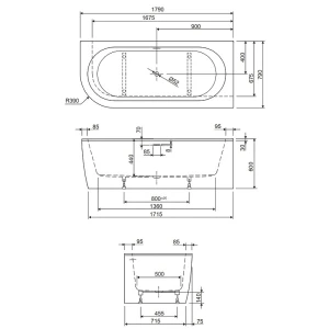 Акриловая ванна Cezares Slim Corner 179x79 R