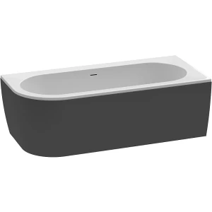 Акриловая ванна Cezares Slim Corner 179x79 R чёрная матовая