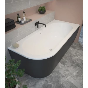 Акриловая ванна Cezares Slim Corner 179x79 R чёрная матовая