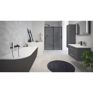 Акриловая ванна Cezares Slim Corner 179x79 R чёрная матовая