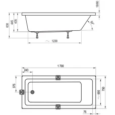 Акриловая ванна RAVAK 10° 170x75 CA71000000