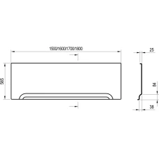 Фронтальная панель Ravak 150 CZ001P0A00