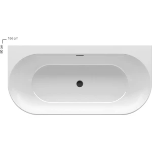 Акриловая ванна RAVAK Freedom Wall 166х80 черная