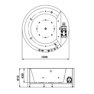 Акриловая ванна Gemy G9230 K 150х150