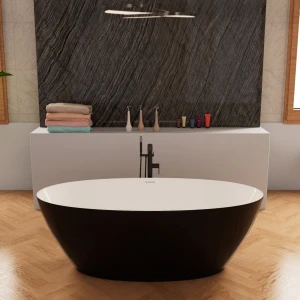 Акриловая ванна Frank F6123 White/Black 170x81