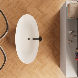 Акриловая ванна Frank F6123 White/Black 170x81