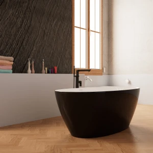 Акриловая ванна Frank F6123 White/Black 170x81