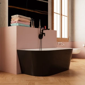 Акриловая ванна Frank F6163 White/Black 170x80