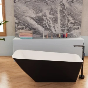 Акриловая ванна Frank F6106 White/Black 170x80