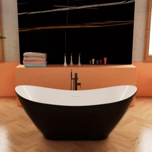 Акриловая ванна Frank F6107 White/Black 170x80