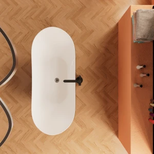 Акриловая ванна Frank F6107 White/Black 170x80