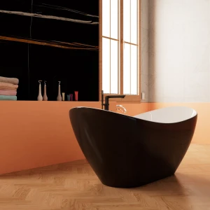 Акриловая ванна Frank F6107 White/Black 170x80
