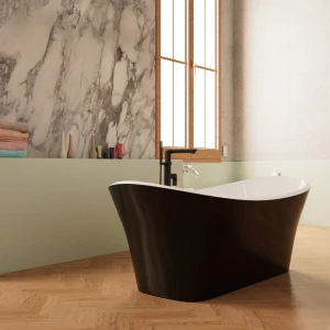 Акриловая ванна Frank F6104 White/Black 170x75
