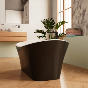 Акриловая ванна Frank F6104 White/Black 170x75