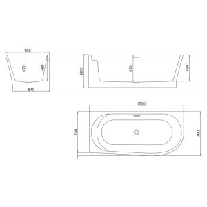 Акриловая ванна BelBagno BB410 170x78 L