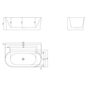 Акриловая ванна BelBagno BB409 150x80