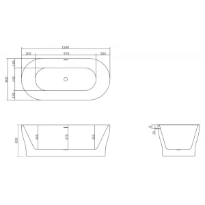 Акриловая ванна BelBagno BB405 150x80