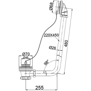 Слив-перелив BelBagno BB567-OVF-BRN Click-Clack бронза