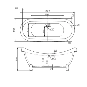 Акриловая ванна BelBagno BB05 183x75