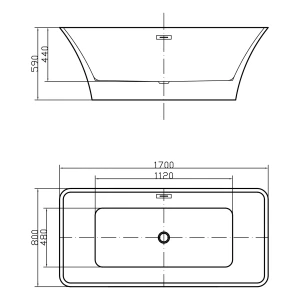 Акриловая ванна Swedbe Vita 170х80 8833