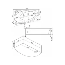 Акриловая ванна BAS Фэнтази 150x88 L
