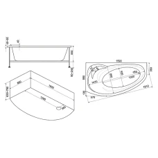 Акриловая ванна BAS Флорида 160x88 L