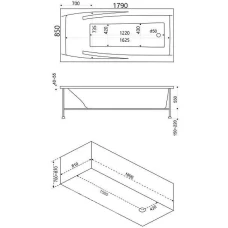 Акриловая ванна BAS Эвита 180x85