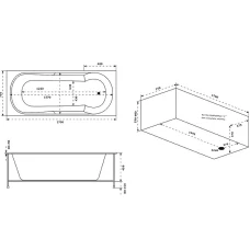Акриловая ванна BAS Энтони 170x75