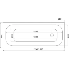 Акриловая ванна BAS Лира 150x70