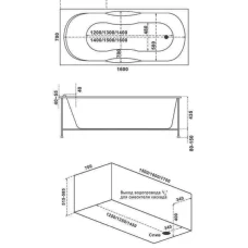 Акриловая ванна BAS Рио 160x70