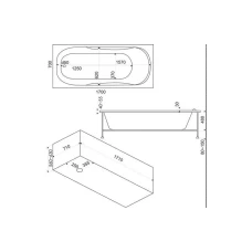 Акриловая ванна BAS Рио 170x70