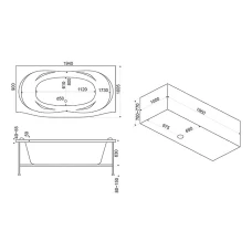 Акриловая ванна BAS Фиеста 194x90