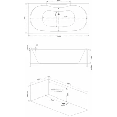Акриловая ванна BAS Ньюлав 180х90