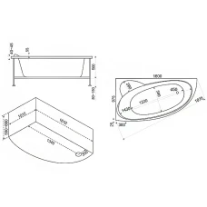 Акриловая ванна BAS Сагра 160x100 L