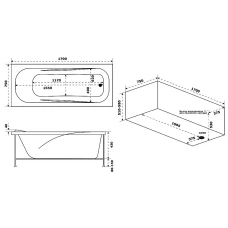 Акриловая ванна BAS Толедо 170x75