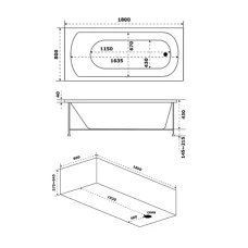Акриловая ванна BAS Нирвана 180x80