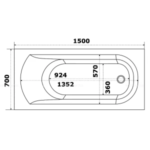 Акриловая ванна BAS Нирвана 150x70