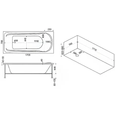 Акриловая ванна BAS Мальта 170x75