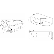 Акриловая ванна BAS Мартиника 160x85 L