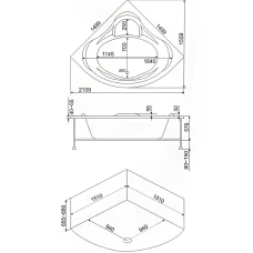 Акриловая ванна BAS Модена 150x150